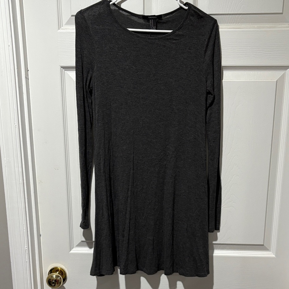 Gray Long Sleeve Dress